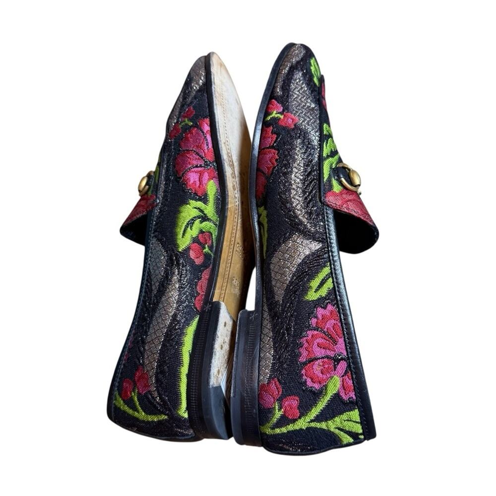 Gucci Jordaan Horsebit Slip On Loafers Floral Embroidered EU 38.5 US 8.5 - Picture 12 of 16